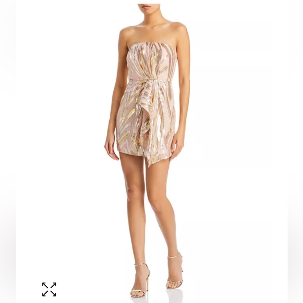 Ramy Brook strapless metallic printed mini - new with tags
